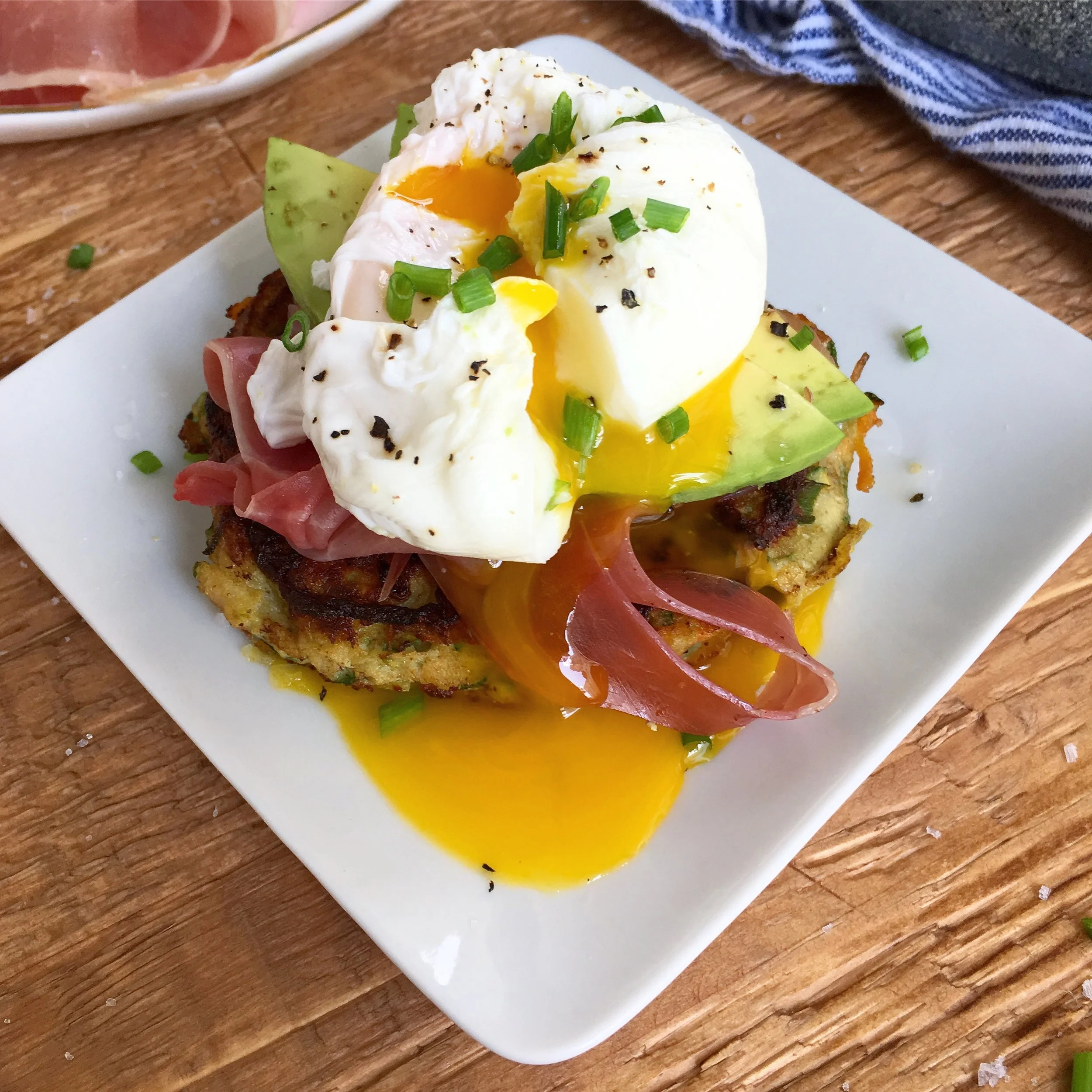 Zucchini Burger Breakfast Stacks