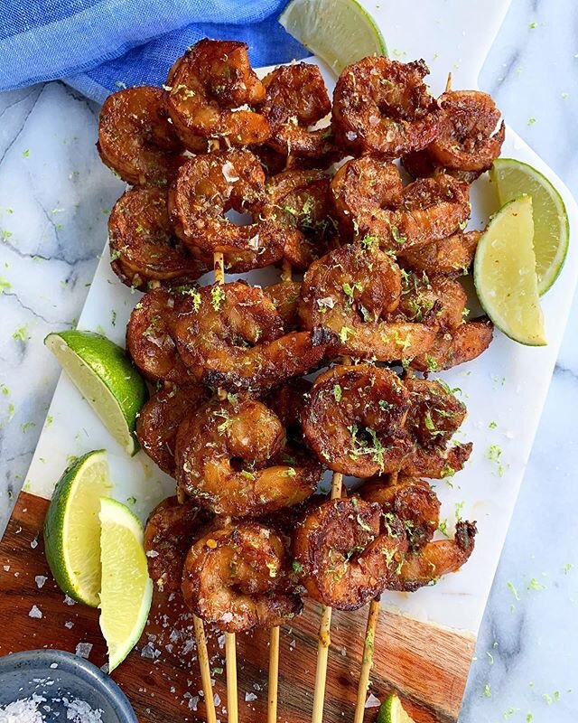 I hope everyone is enjoying the long weekend. Even though work is 50 ft from my bedroom right now, I&rsquo;m still wishing the weekend was even longer! 😂🙈
#
Last week I made famous Chili Lime Shrimp Skewers over on @whole30recipes, and couldn&rsquo