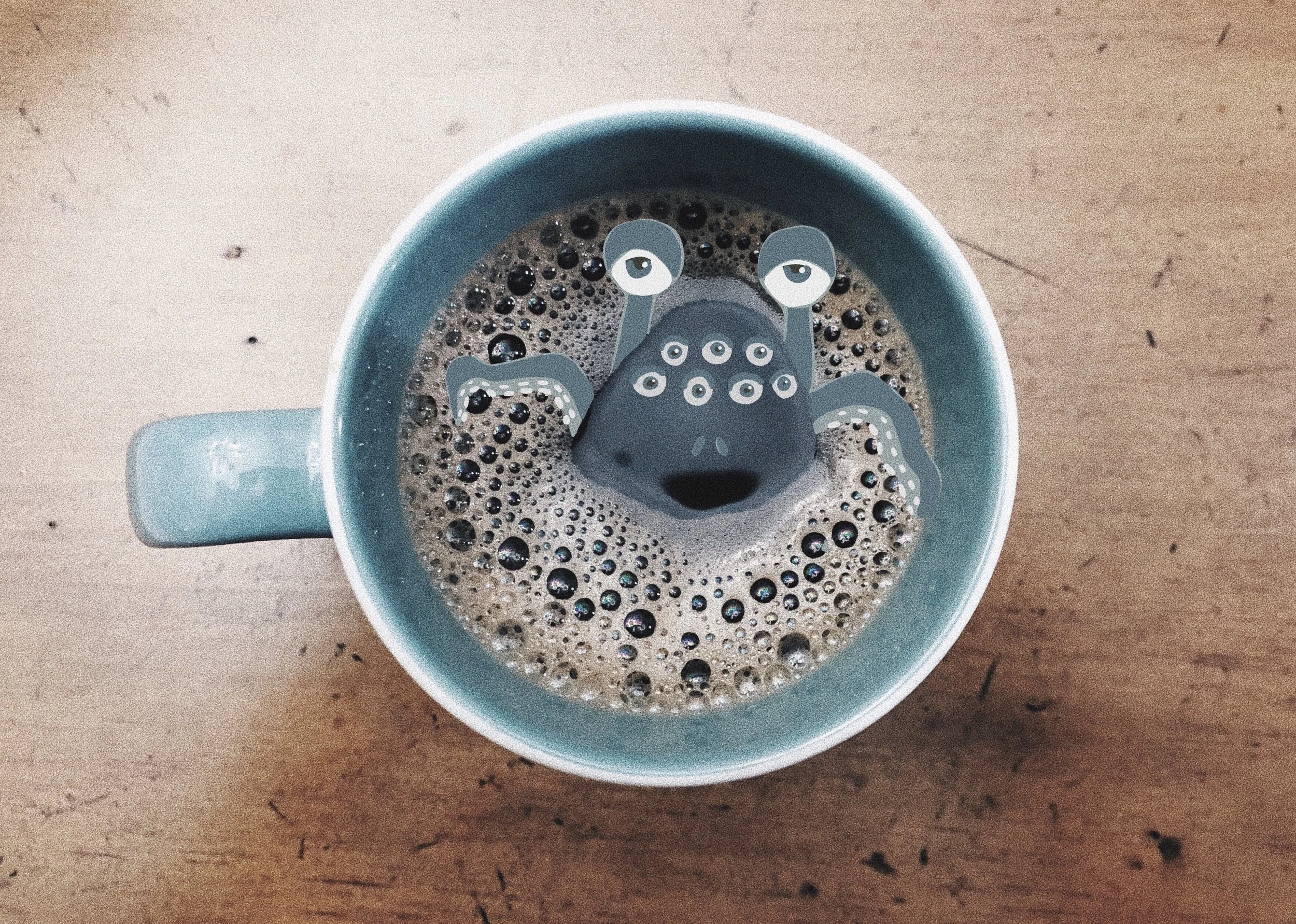   Hot Tub Monster  // Photo: Fujifilm X100T / Drawing: iPad Pro + Apple Pencil 