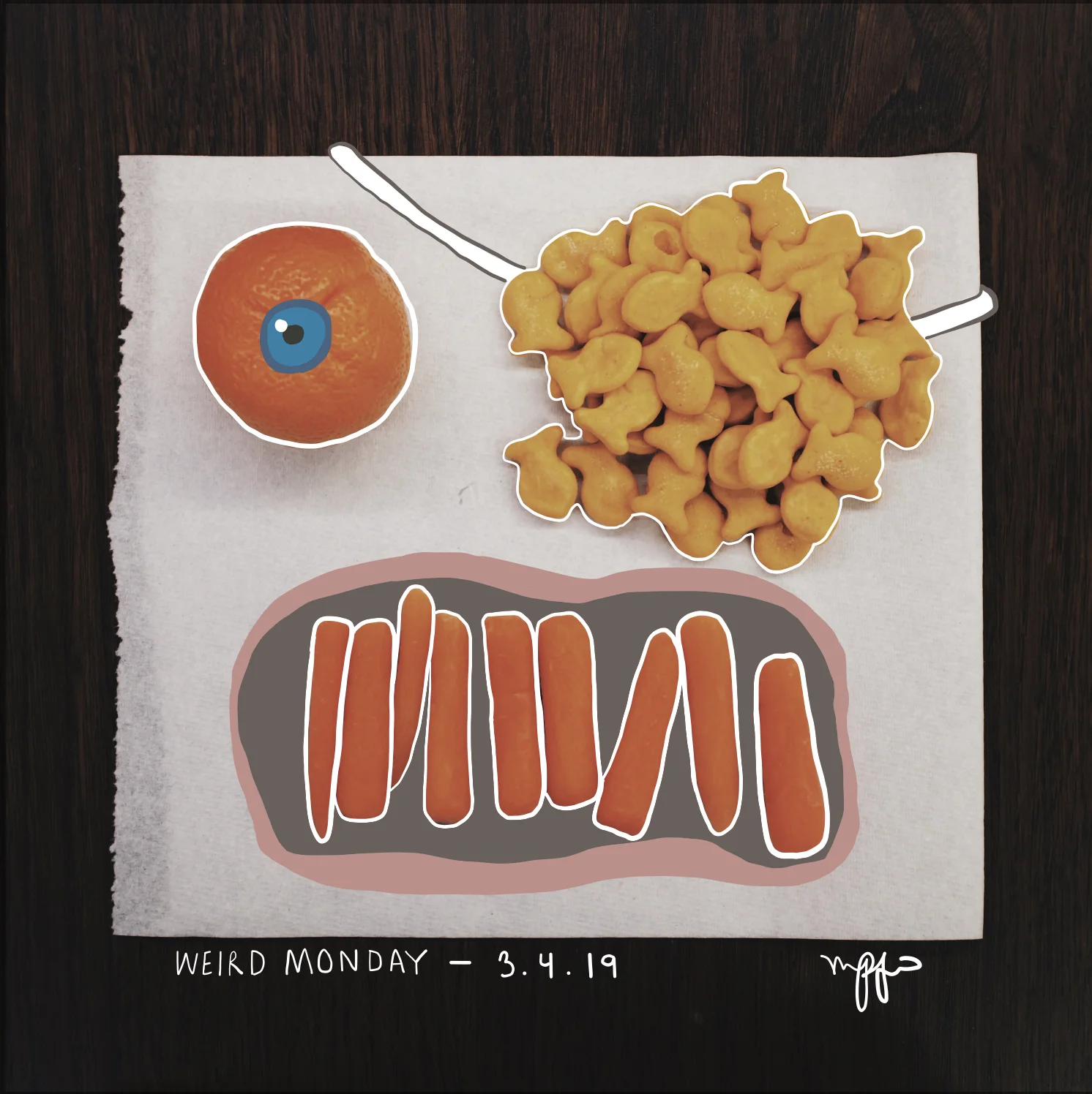   Lunch Monster  // Photo: Fujifilm X100T / Drawing: iPad Pro + Apple Pencil 