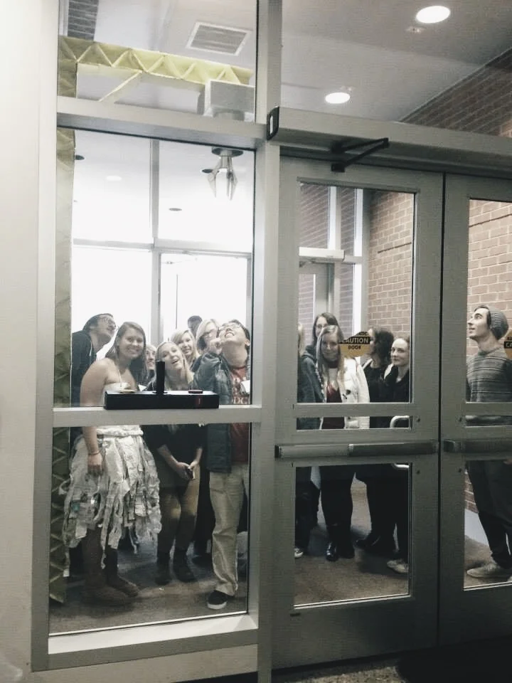   Life Size Claw Machine  // cardboard + hot glue + spray paint 