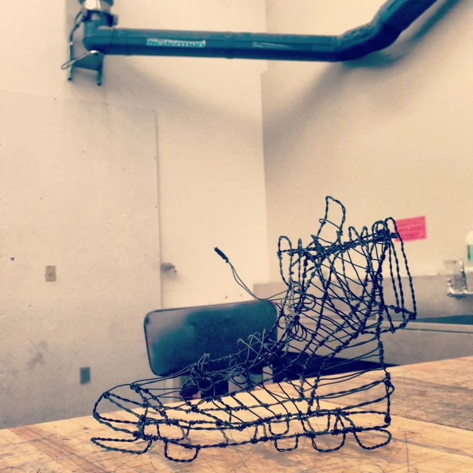   Metal Shoe  // metal wire + spray paint 