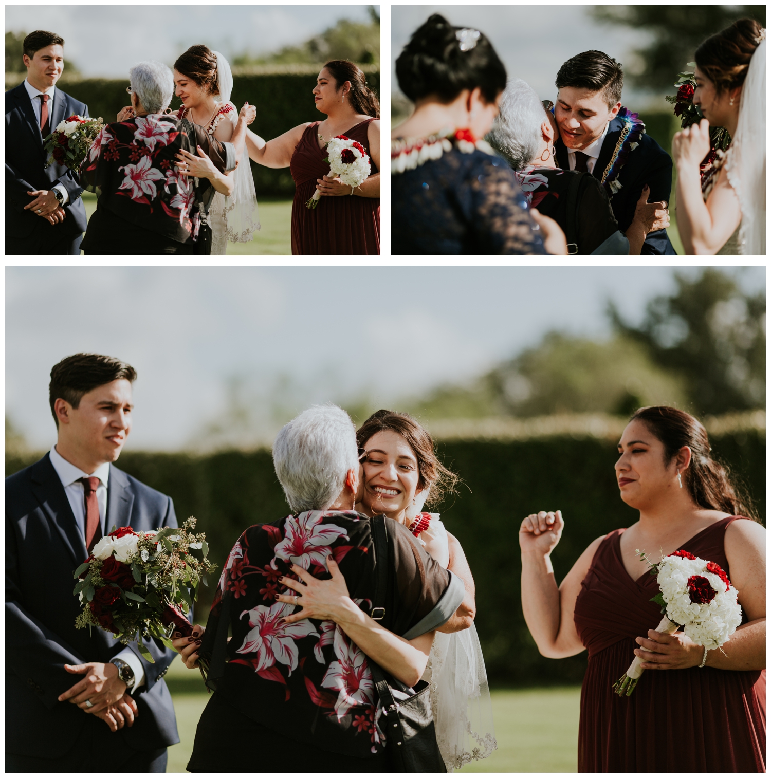  Joshua’s grandmother gave Sarah and Joshua leis to wear - a Hawaiian tradition. 