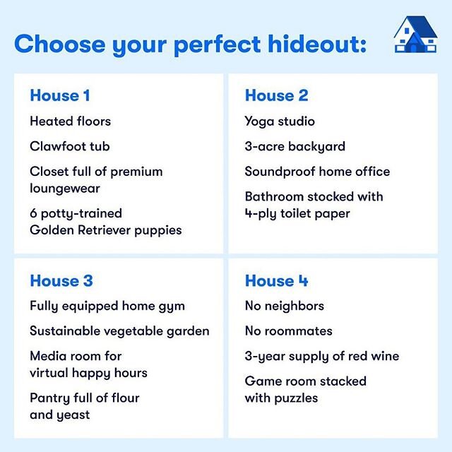 If you had to spend your quarantine in one of these houses &hellip; which one would it be? (Tough choice, we know.) @zillow #rp