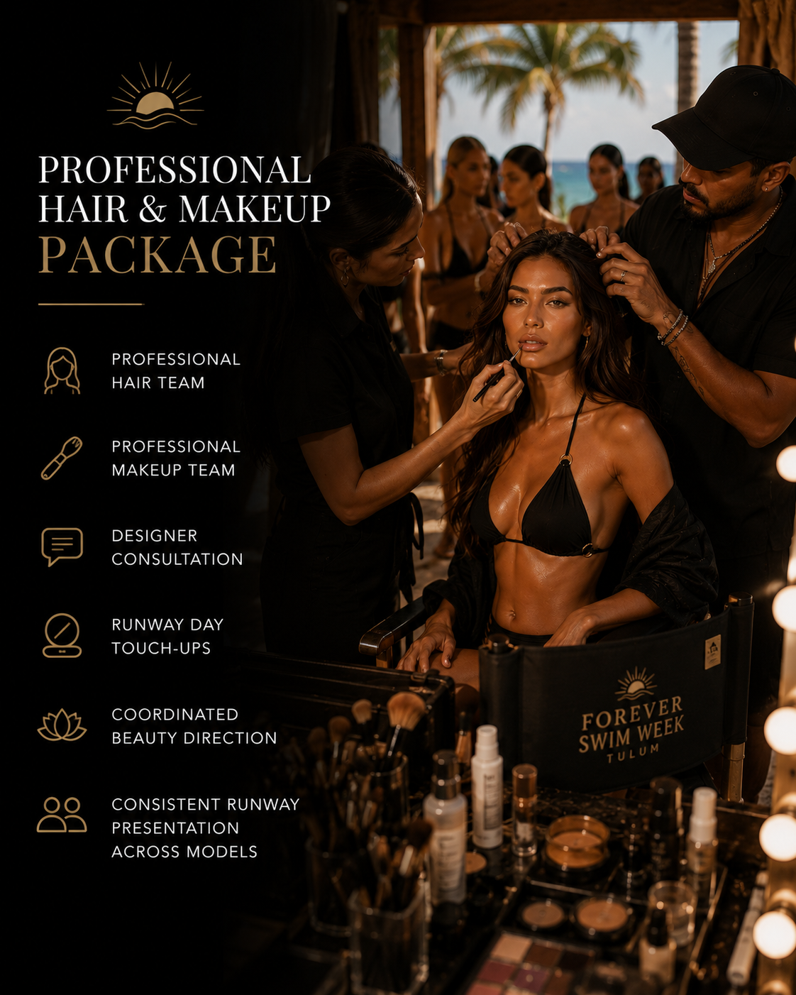 Forever Swim Week Professional Hair & Makeup Package