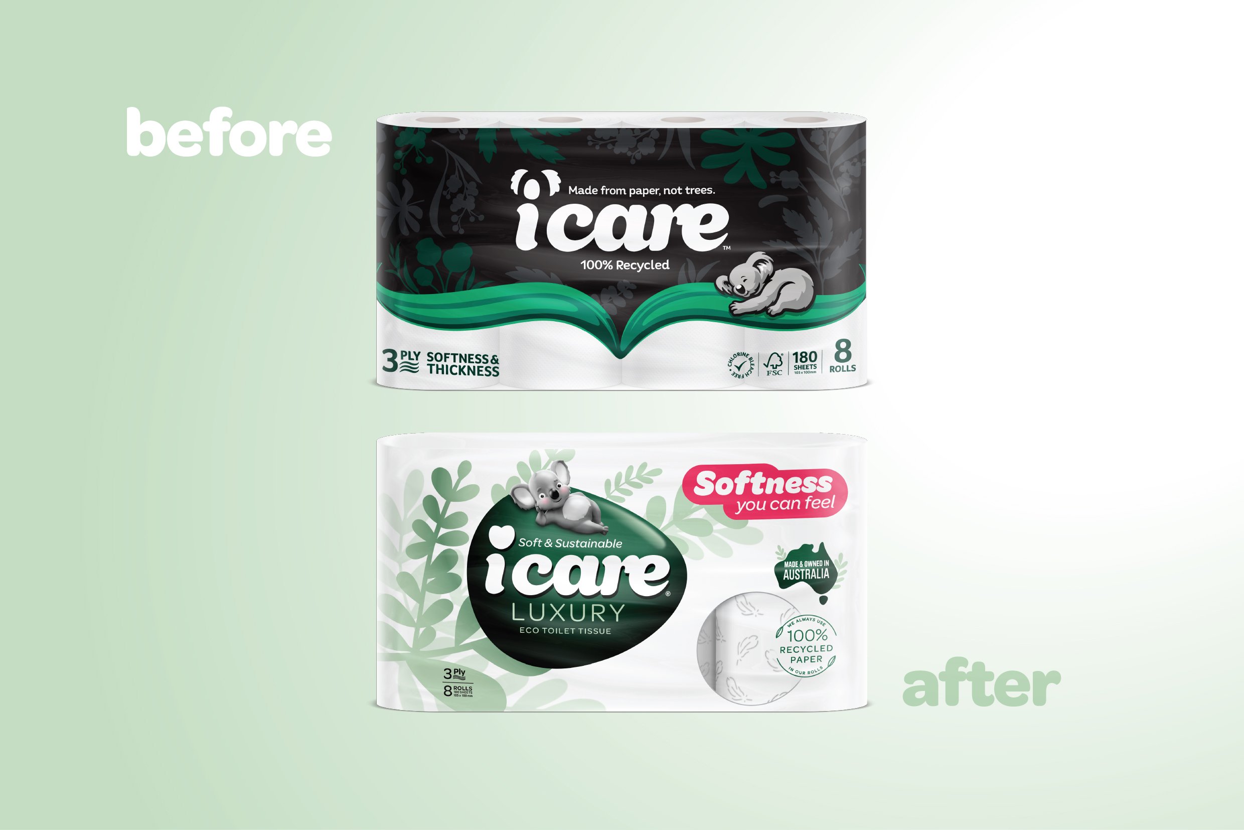 “ The mill helped us take the icare design to the next level. They were strategic and considered in developing a design that highlighted and built on our core brand values. ”