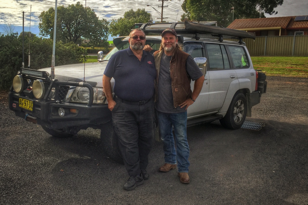 Pictured: Steve with Ray Herring and his beloved Nissan Patrol.
