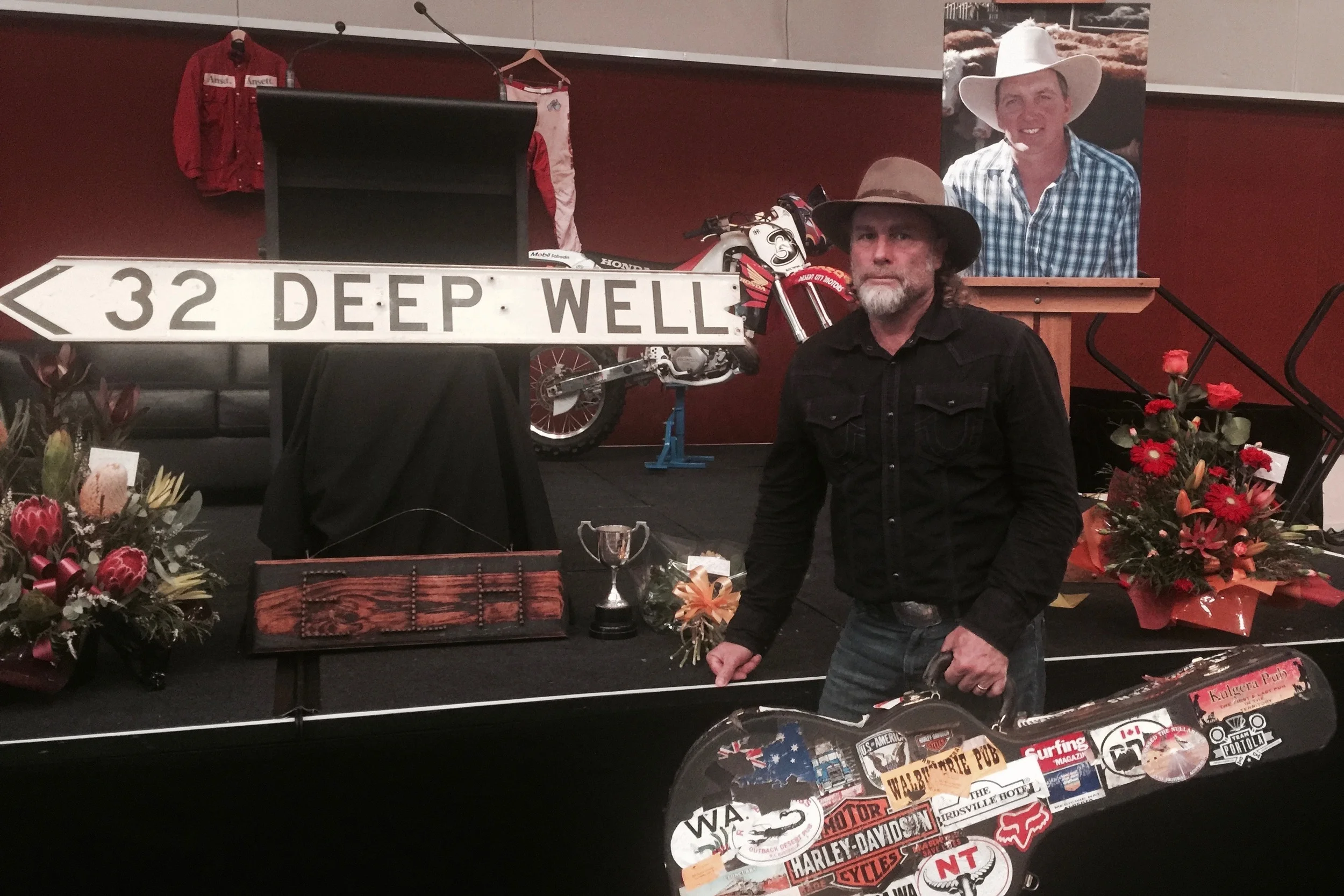 Pictured: Steve at the Alice Springs Convention Centre memorial for Billy Hayes.