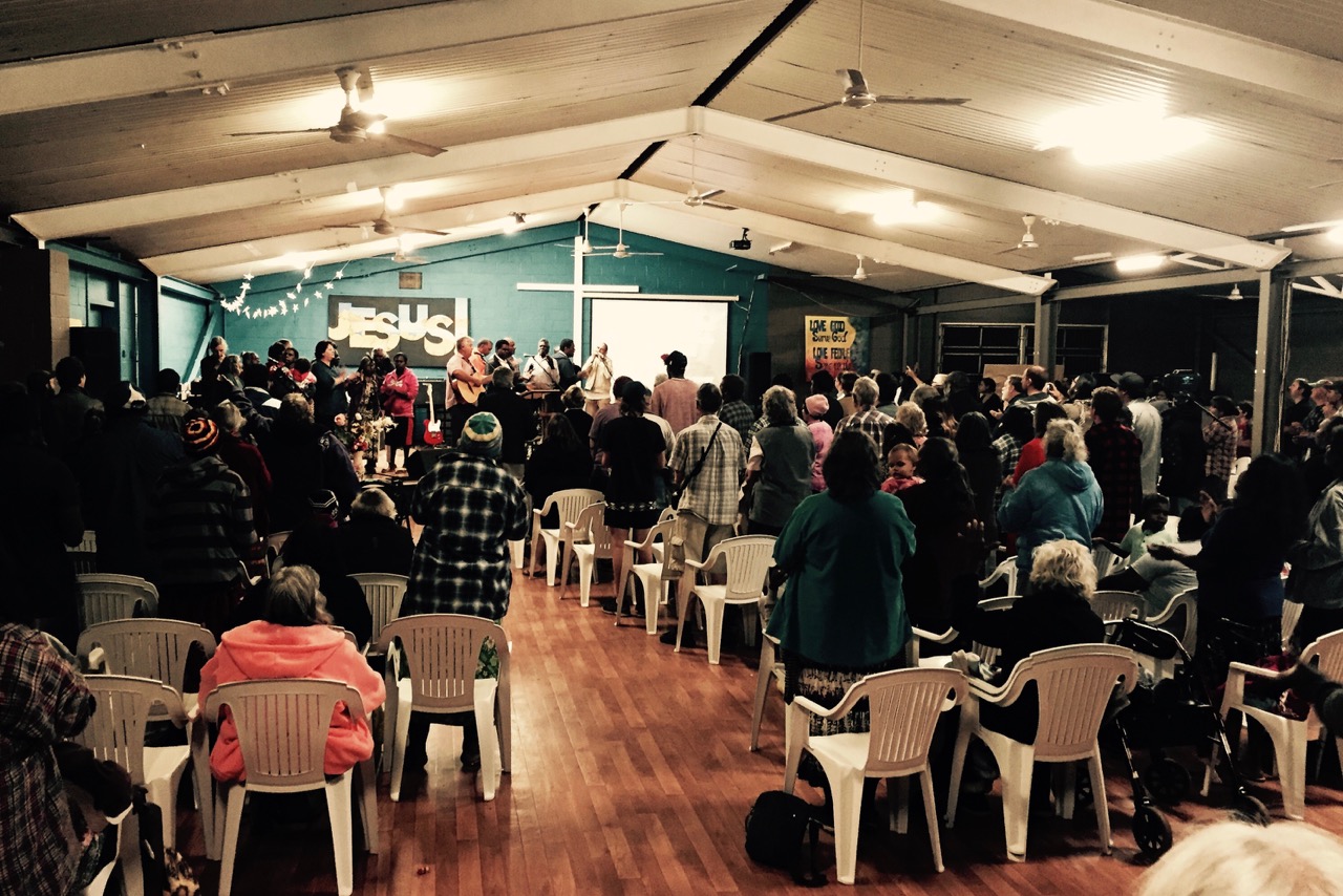 Pictured: The AAOM annual conference in Hall’s Creek on the first night of the week.