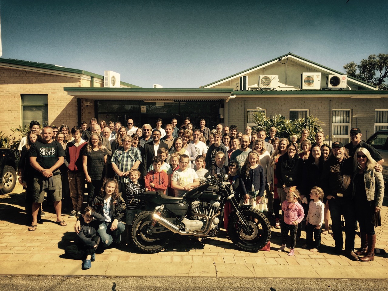 Pictured: The church family at Geraldton Baptist Church celebrating the launch of the Crossing Australia.