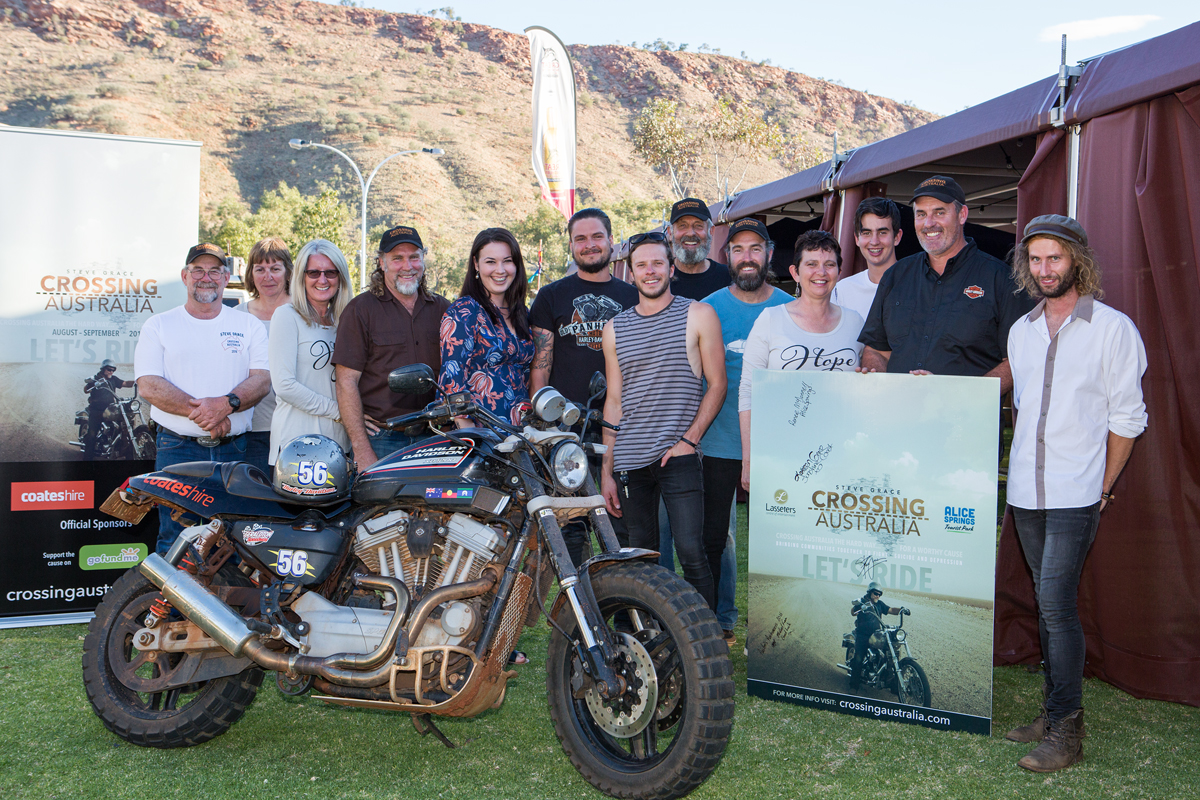 Pictured: The Crossing Australia team in Alice Springs, Northern Territory.