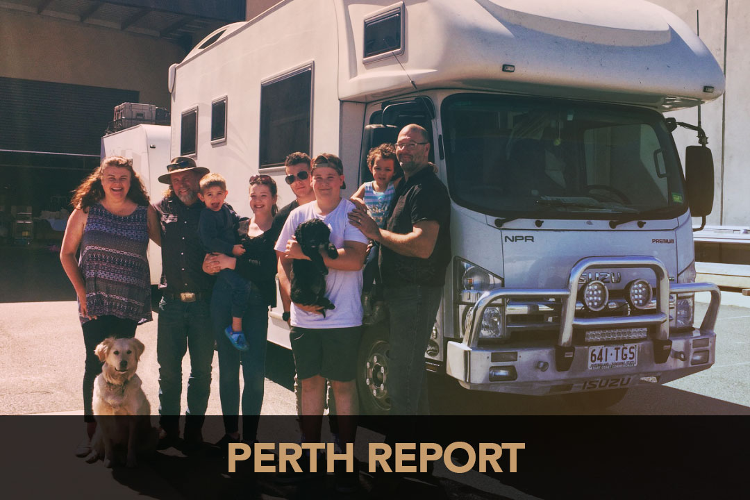 Pictured: Steve with the Bathurst Family in Perth, WA