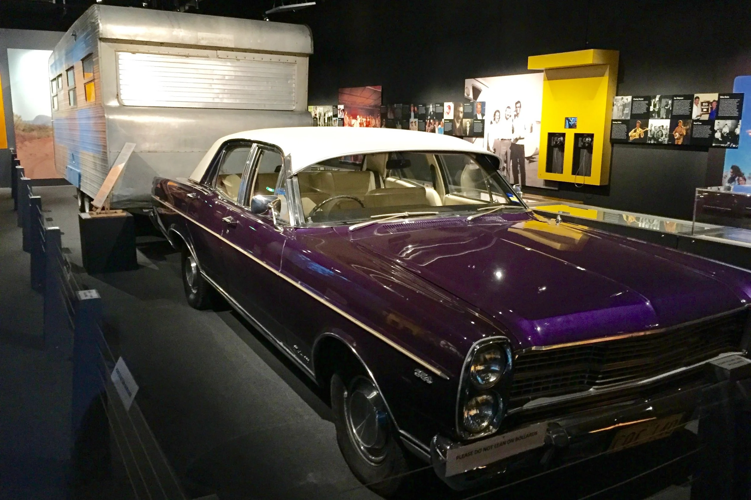 Pictured: The Ford Fairlane and caravan that Slim and Joy travelled in for decades.