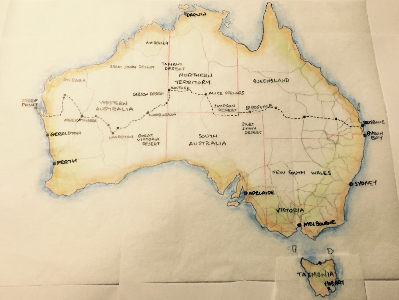 Pictured: The offload route for the 2016 Crossing Australia venture