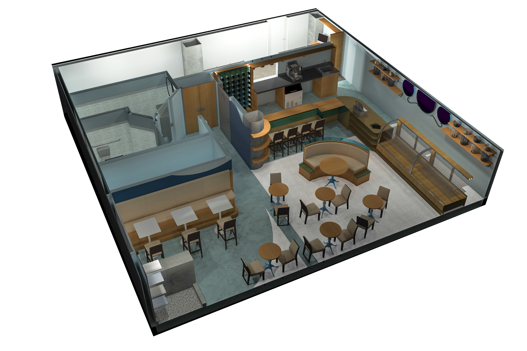 Randall-Baylon Architects,Inc. - Alvin Oei - Blu LA Cafe - Design - Cutaway.png