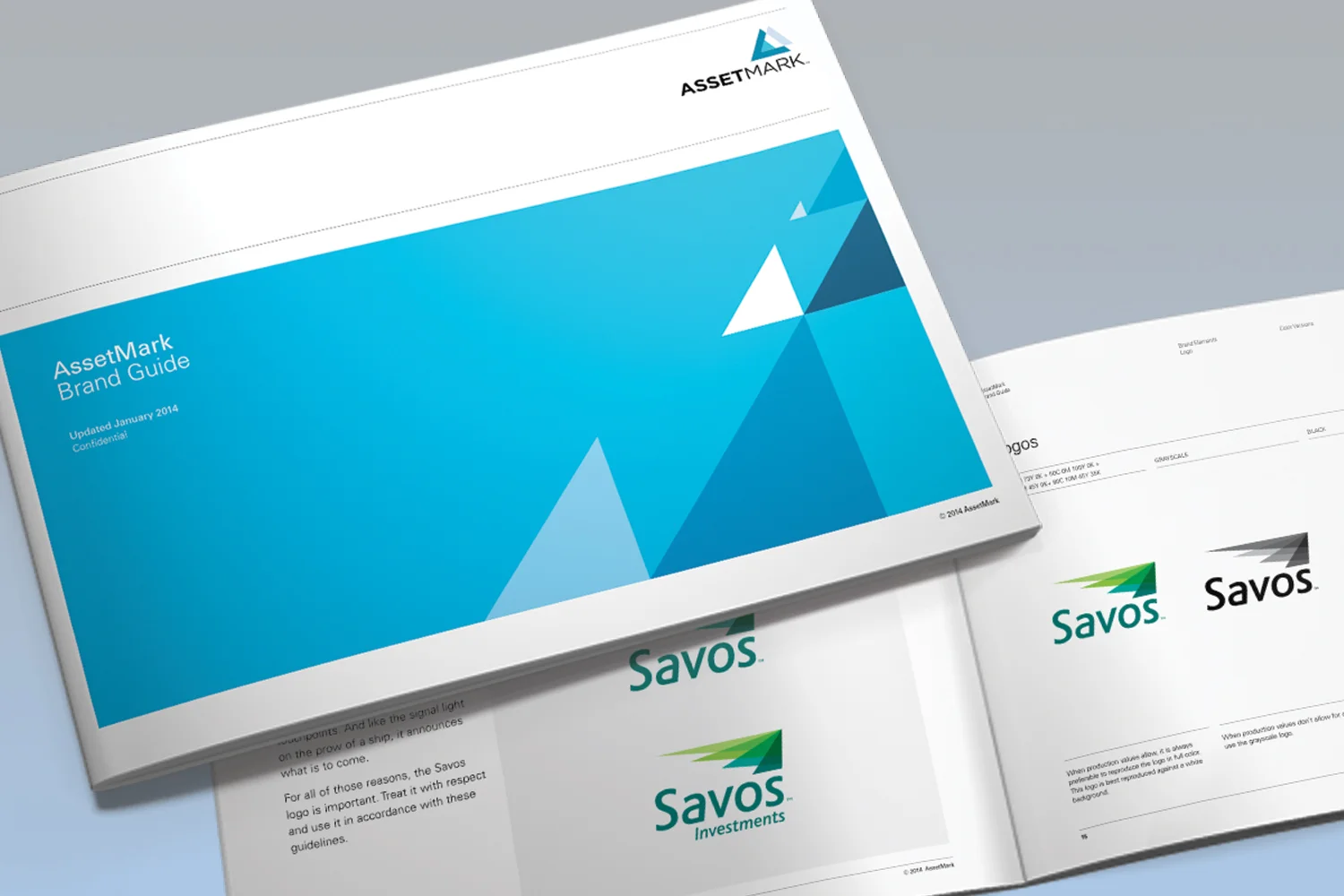 Ass e tMark Brand Guidelines: We rounded out the AssetMark identity initiative with official guidelines for ensuring brand consistency at every touch point
