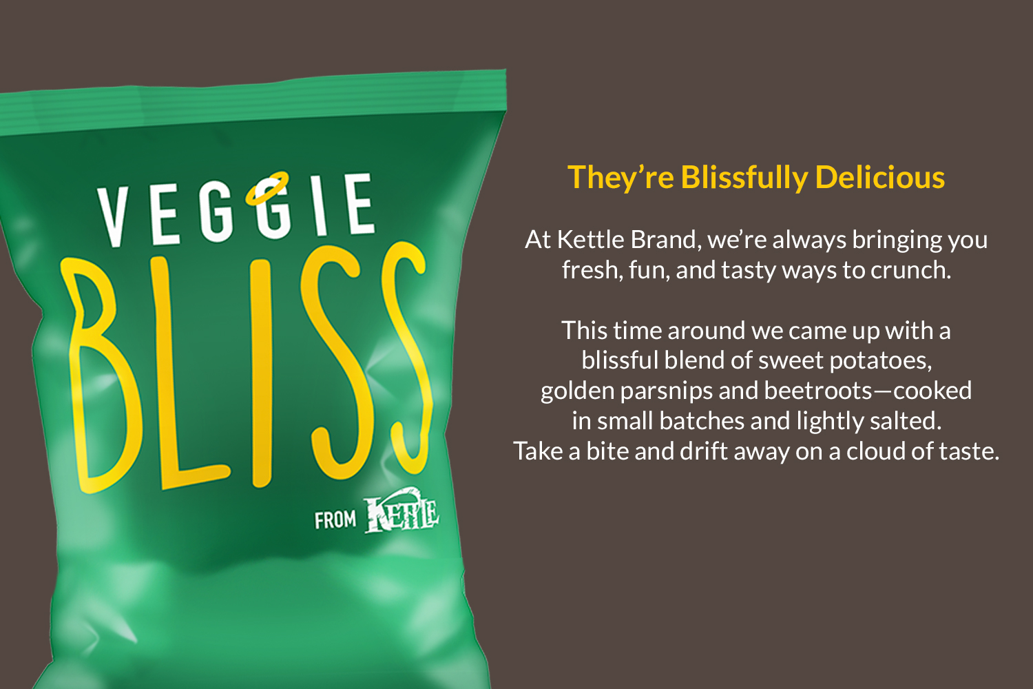 Kettle Chips Testing: Naming for Kettle Chips vegetable chips included whimsical options like Veg Appeal, Veggie Bliss, and Veg Head