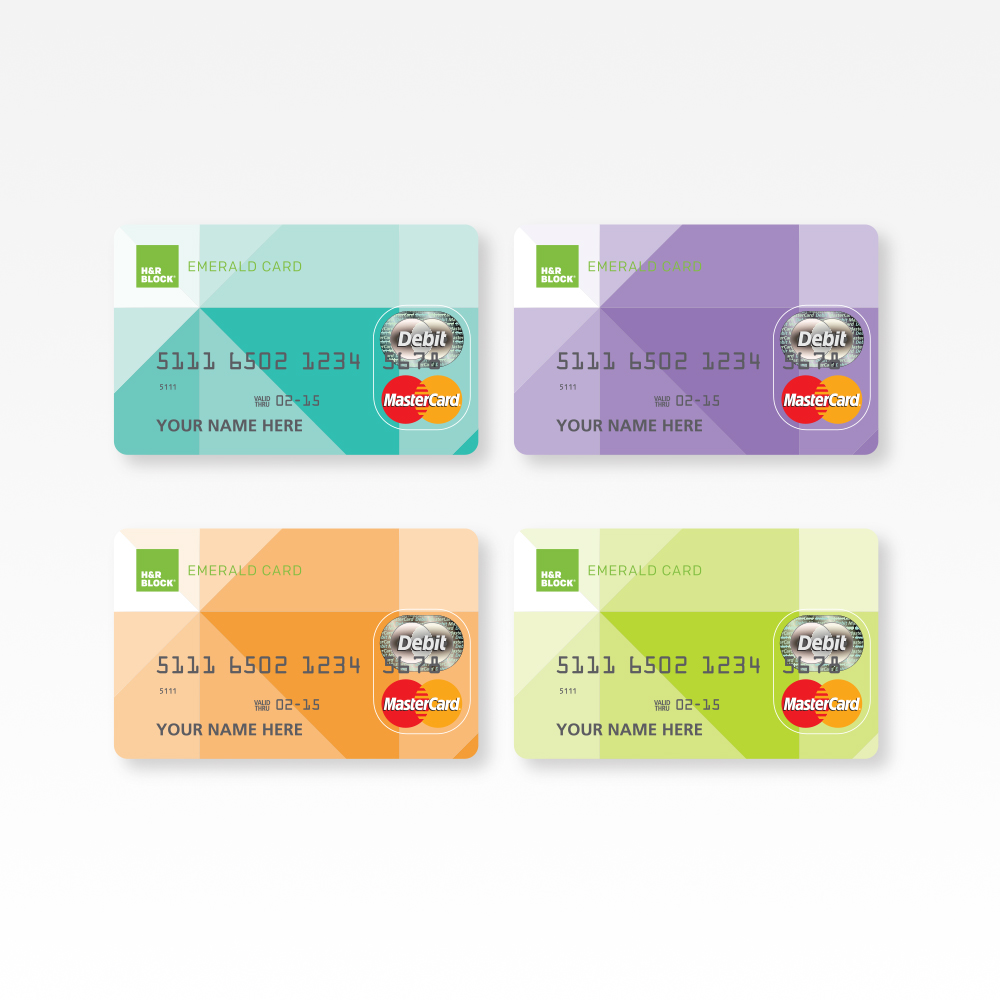 H&R Block Emerald Card Design : Need a fresh, modern aesthetic for a card that stands out in customers’ wallets? Done and done