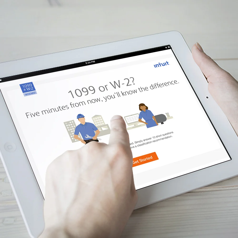 Intuit 1099 & W-2 Wizard: Designed to boost brand affinity & product trial, this wizard stands as the most organically-visited page on the brand’s small biz website