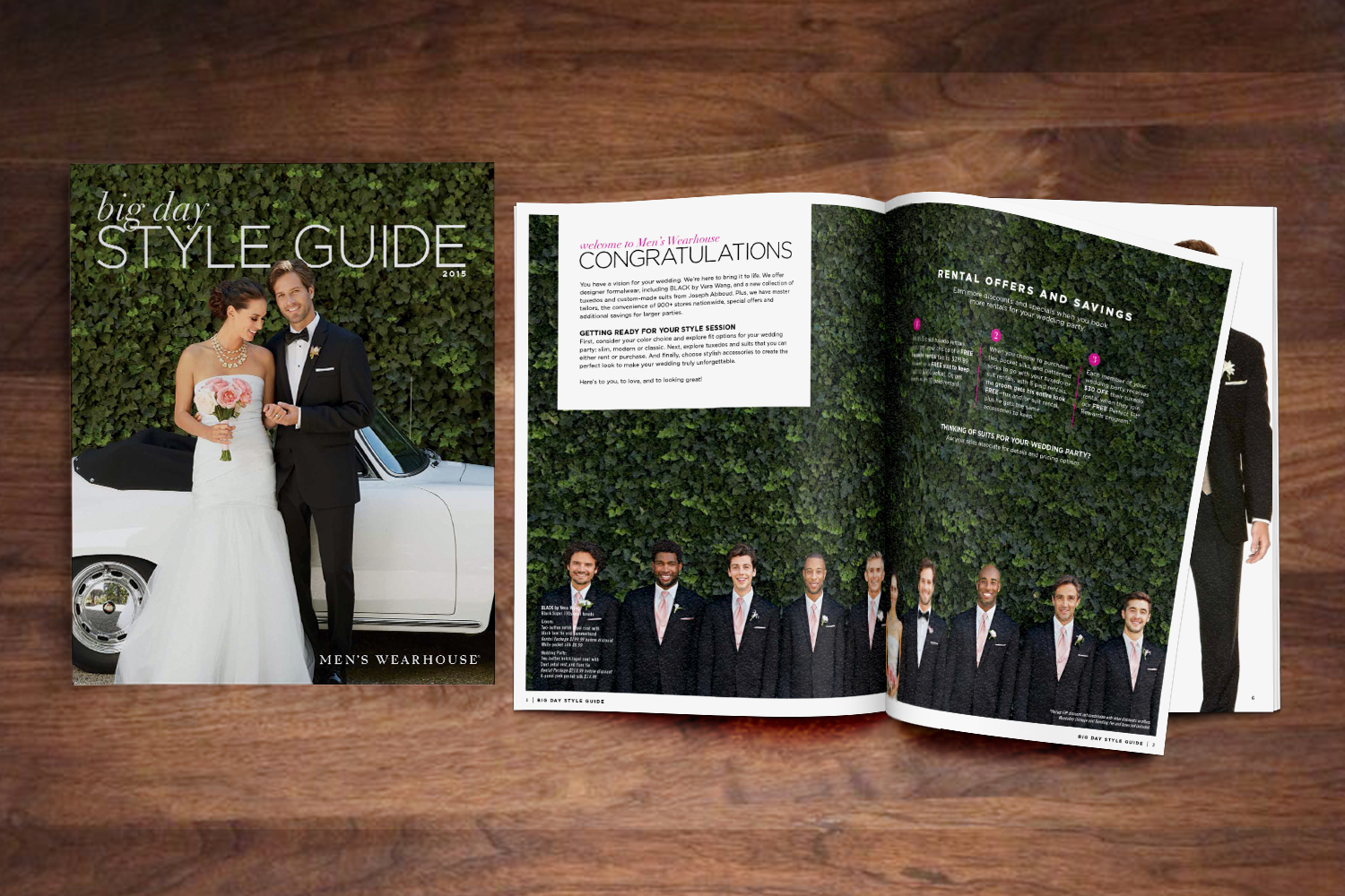 Men’s Wearhouse Catalog: We prefer the term “direct response fashion selling machine” for this piece, which showcased everything you need to look your best on your big day