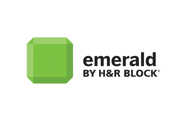 H&R Block Emerald Brand Logo: This creative exploration involved extending the master brand into a distinct, yet complementary financial services sub-brand