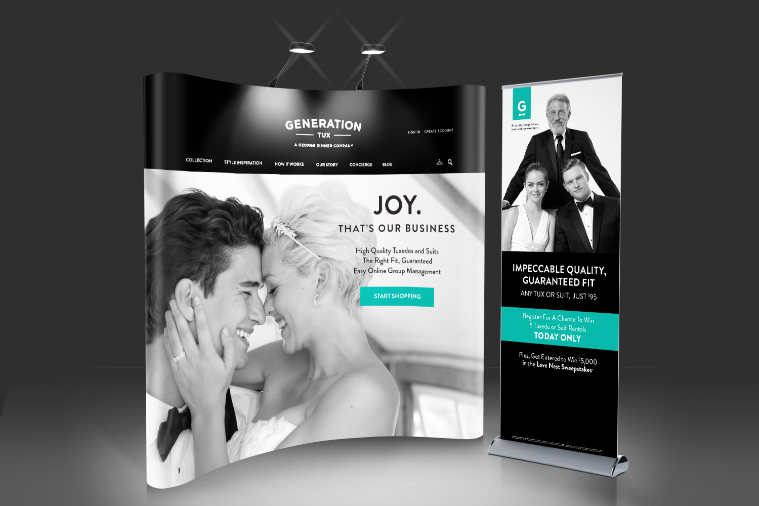 Generation Tux Bridal Shows: Our wedding gift to happy couples everywhere? A 100% online shopping experience designed to make it easier than ever to look great
