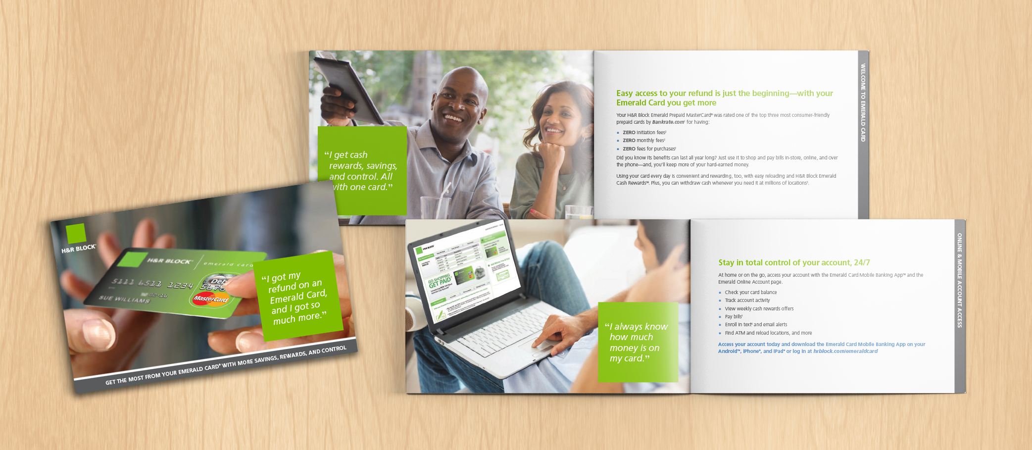 H&R Block Brochure: What's the best way to gain share of wallet? Make sure new cardholders understand all the unique benefits their card offers out of the gate—and that's exactly what this brochure did