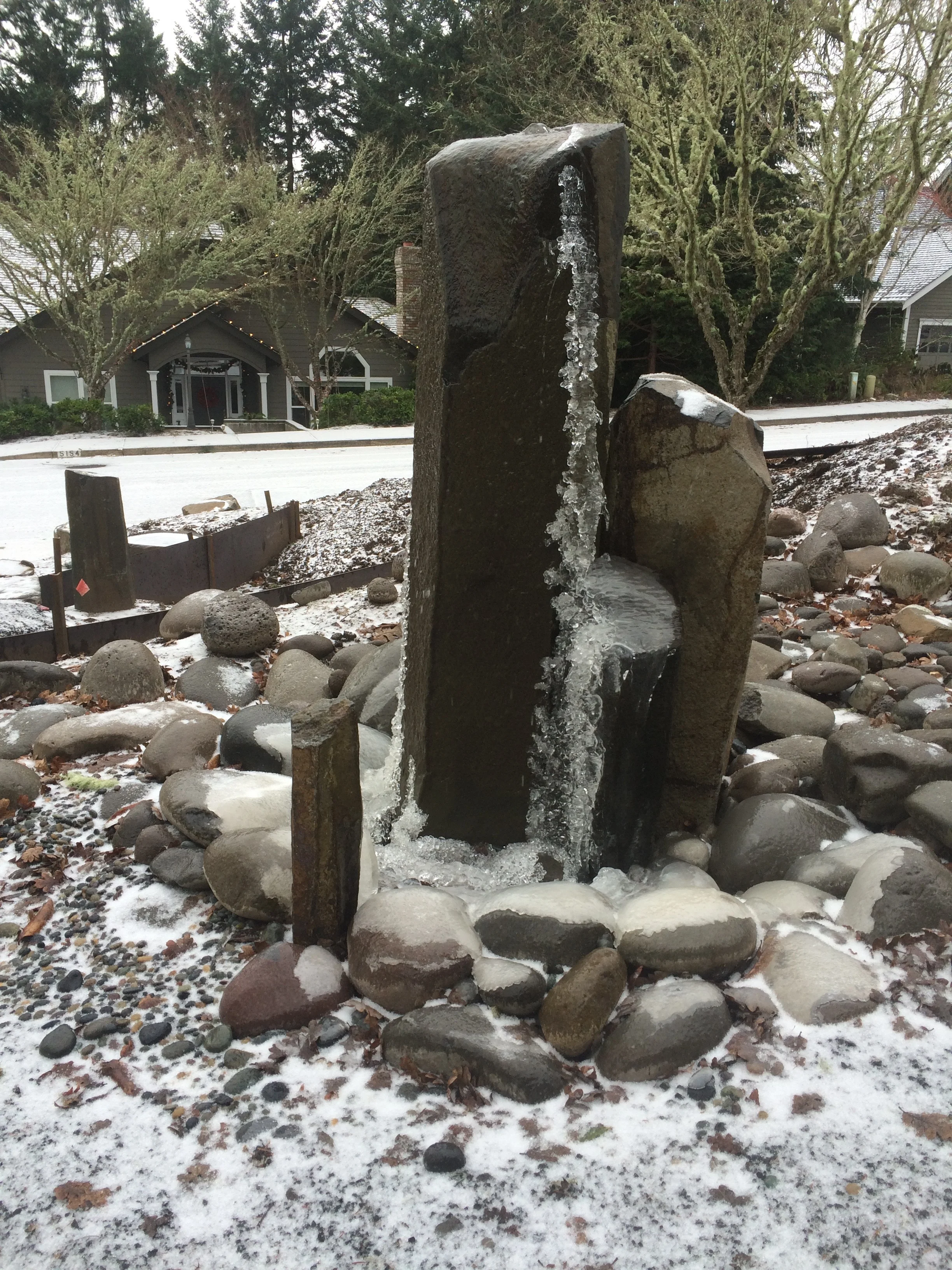 Columnar Fountain in Winter