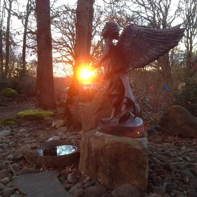 For anyone who has lost a loved one recently this post is for you. 🥀 At the Oregon Gardens in Silverton, on the hill above Frank Lloyd Wright&rsquo;s Usonian house is a memorial called the Angel of Hope. It is designed to give a place of comfort for