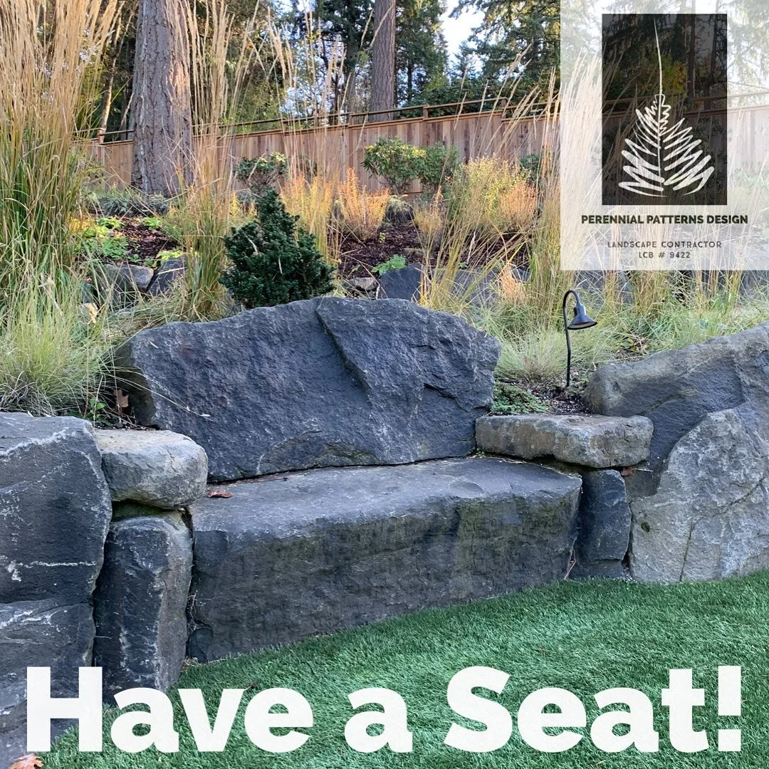 Happy 2024! I hope this year you can take a seat and enjoy the garden, even if it still needs weeding. #landscapes #stonebench #masonry #landscapedesign #landscapeconstruction #landscapecontractor #basalt #basaltbench #garden #gardendesign #gardensea