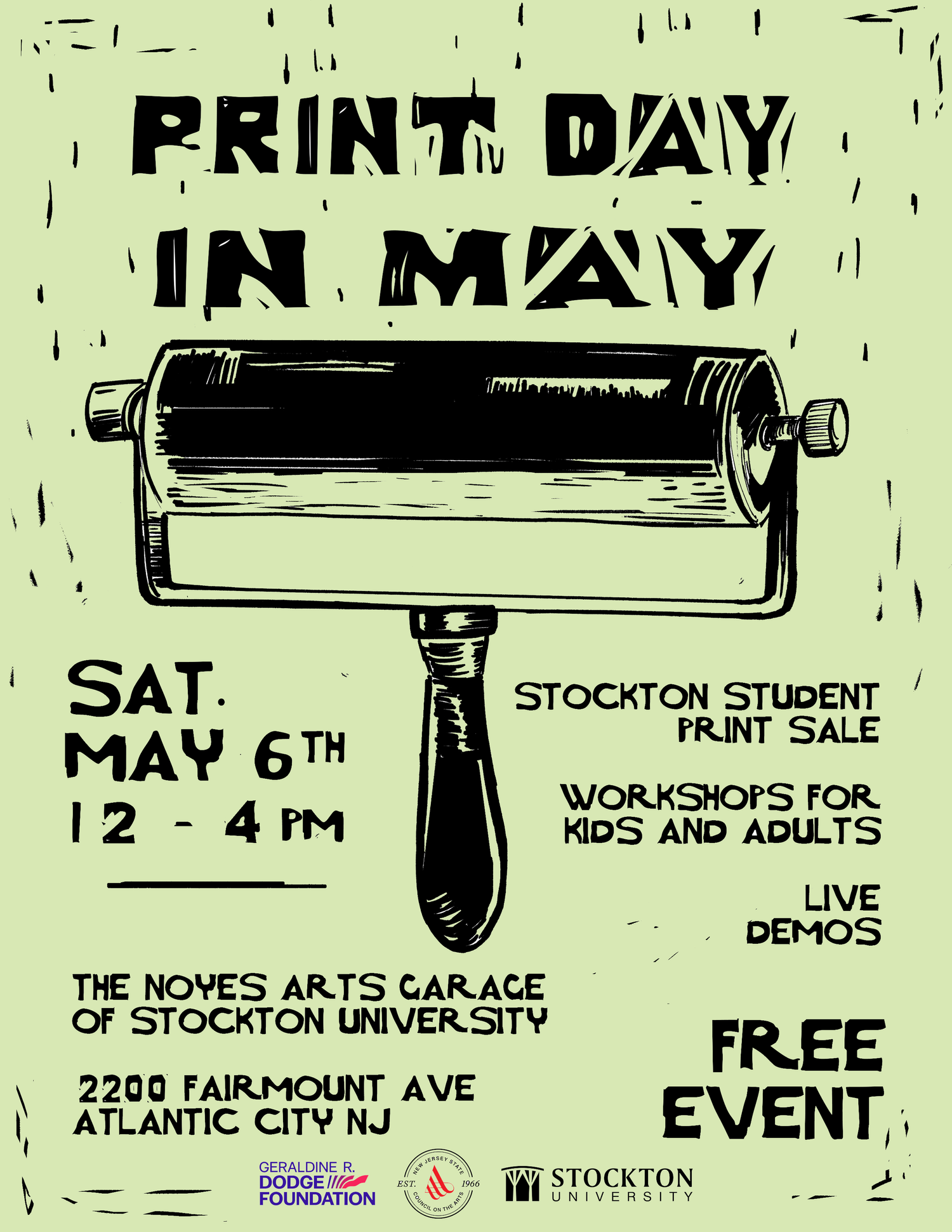 Print Day At the Noyes Arts Garage of Stockton University
