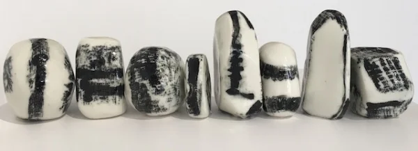 Flint stone wall