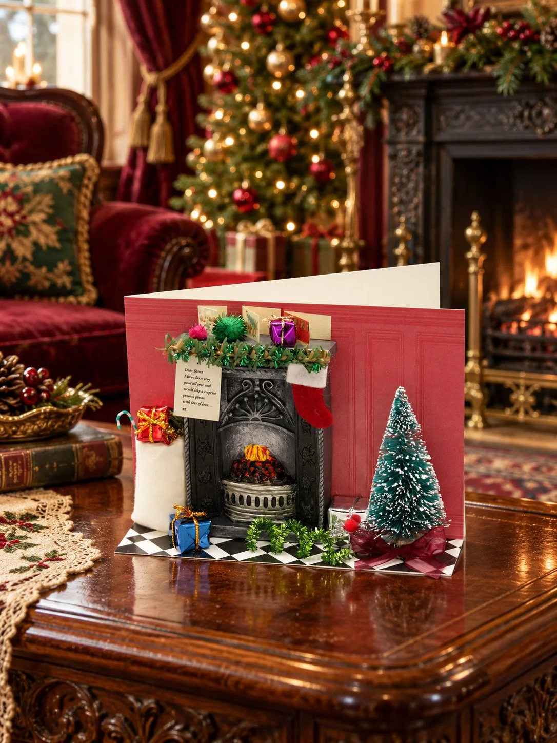 Victorian Christmas Fireplace