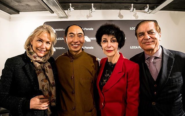 With HRH Princess Lia, HRH Prince Paul of Romania and Heini Al-Fayed last night at the London College of Contemporary Arts.
