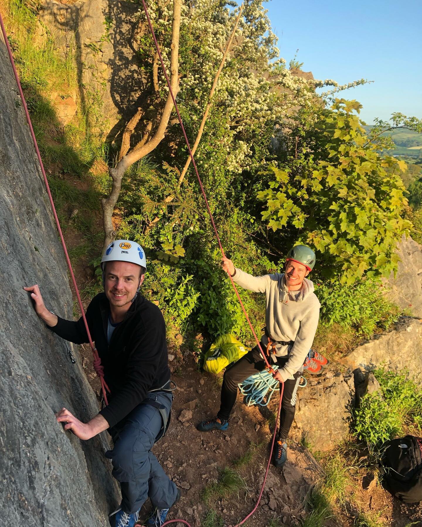 First @outdoorlads evening climbing session of 2023 took place this evening at Castle Inn and the weather was glorious 🌞🌞

Good to be out on real rock in the evenings! 

@outdoorlads @odlclimbing 
@ami_professionals 

#outdoors #gayoutdoorsmen #get