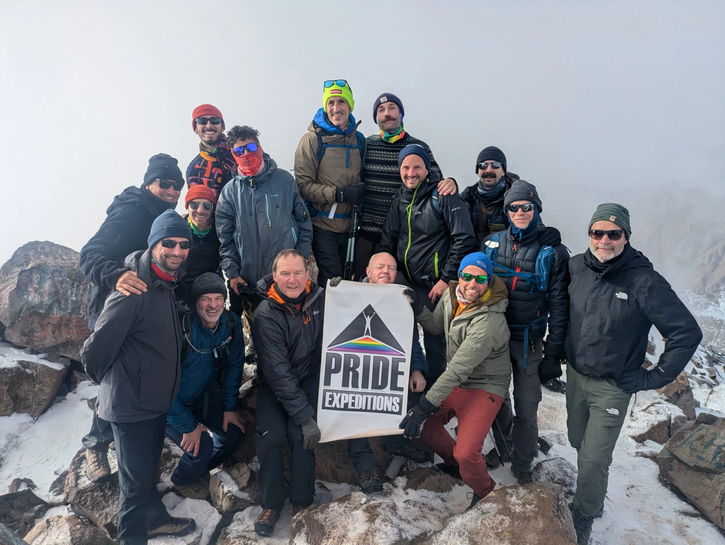 Group on the summit of Toubkal