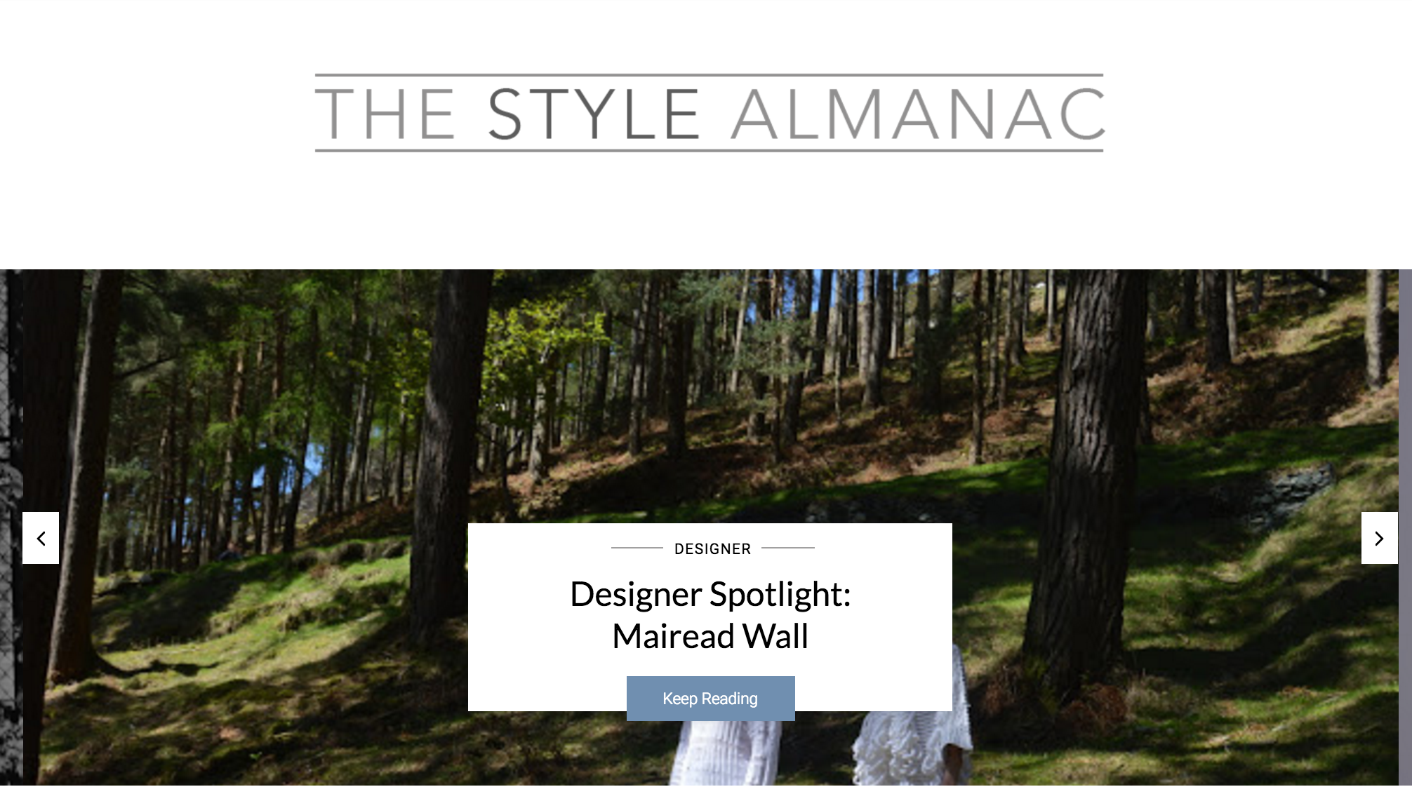 The Style Almanac Read the feature at http://www.thestylealmanac.com/new-blog/2016/8/12/designer-spotlight-mairead-wall