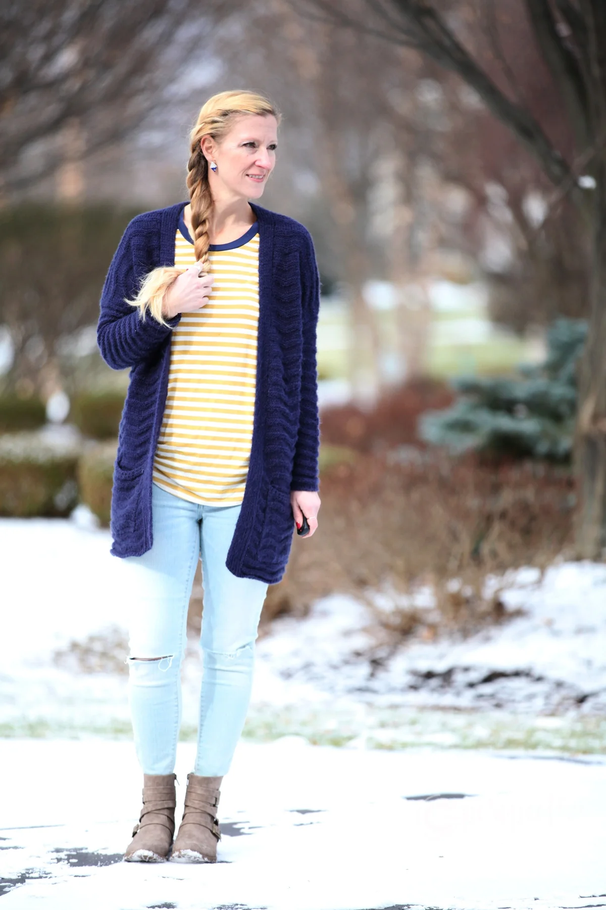 Navy and Mustard with a Twist