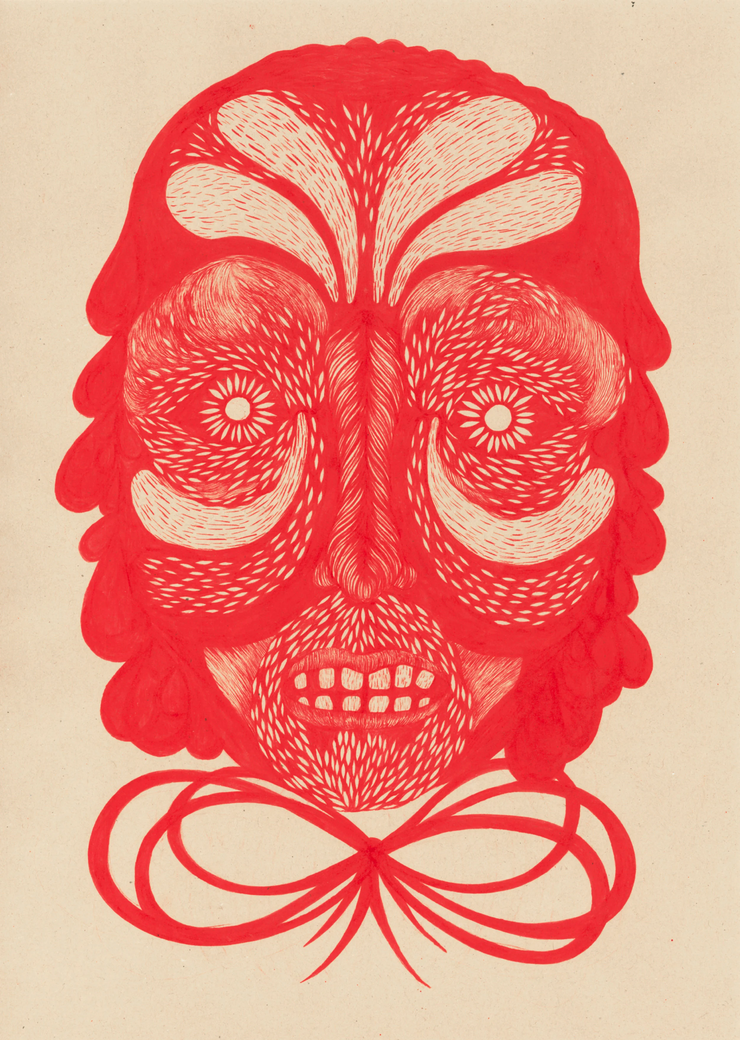 Untitled / 2013 (from the serie "Skinned") ink on paper 30 x 40cm