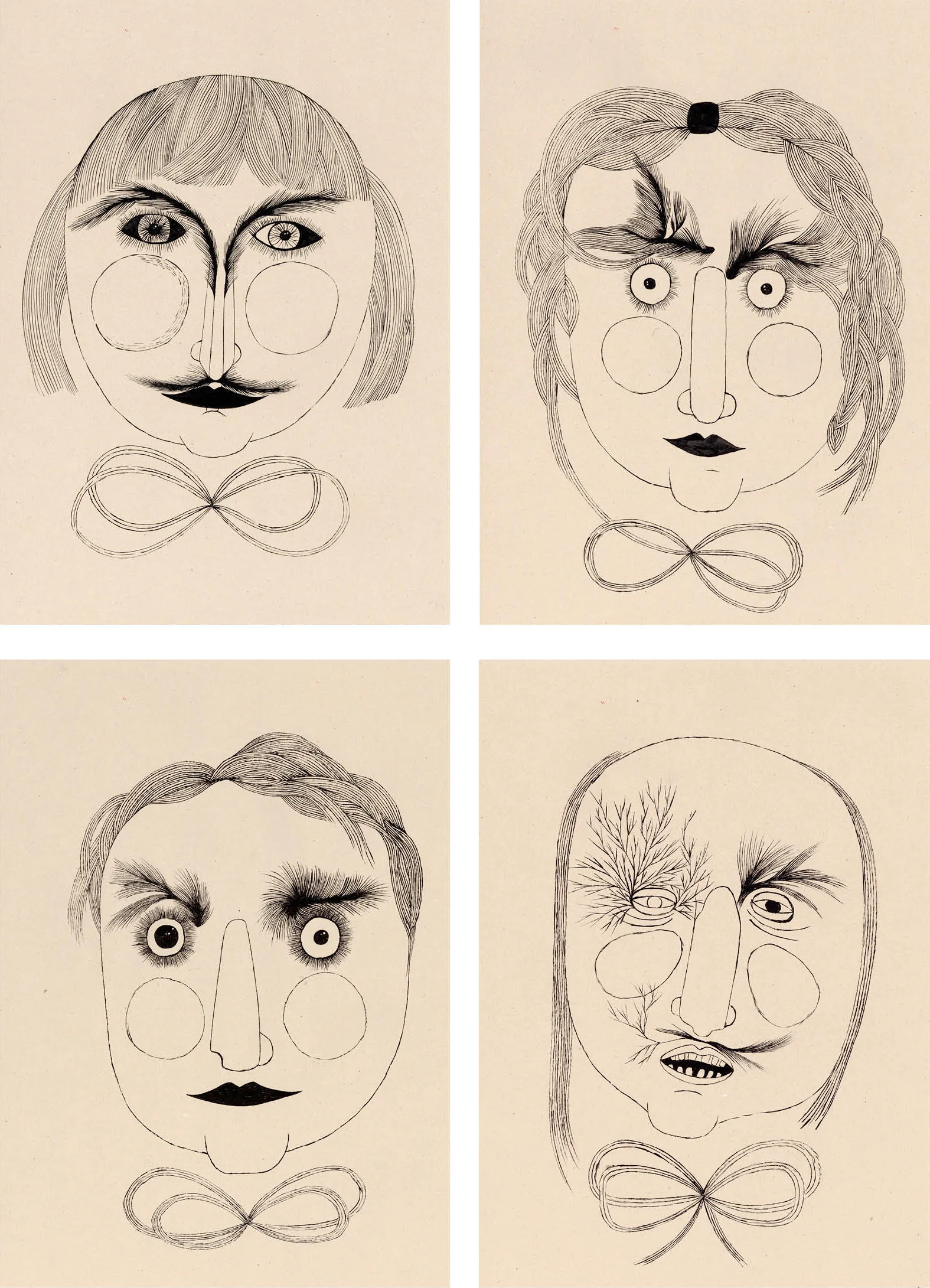 "Portraits" / 2012 chinese ink on paper 30 x 40cm