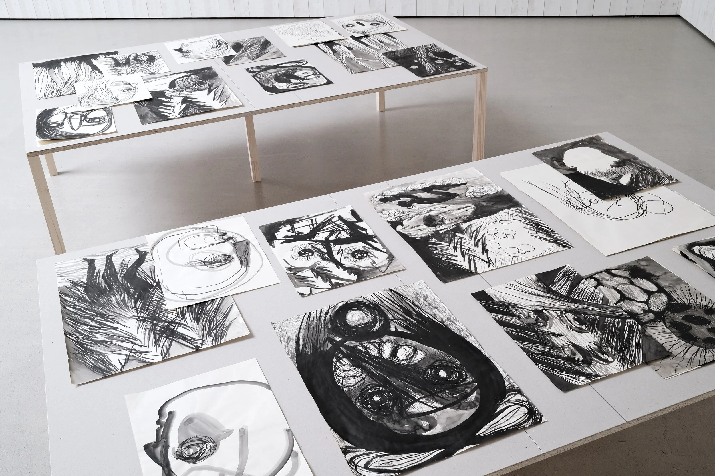  Serie  Im Wald  2016 / Tusche auf Papier 