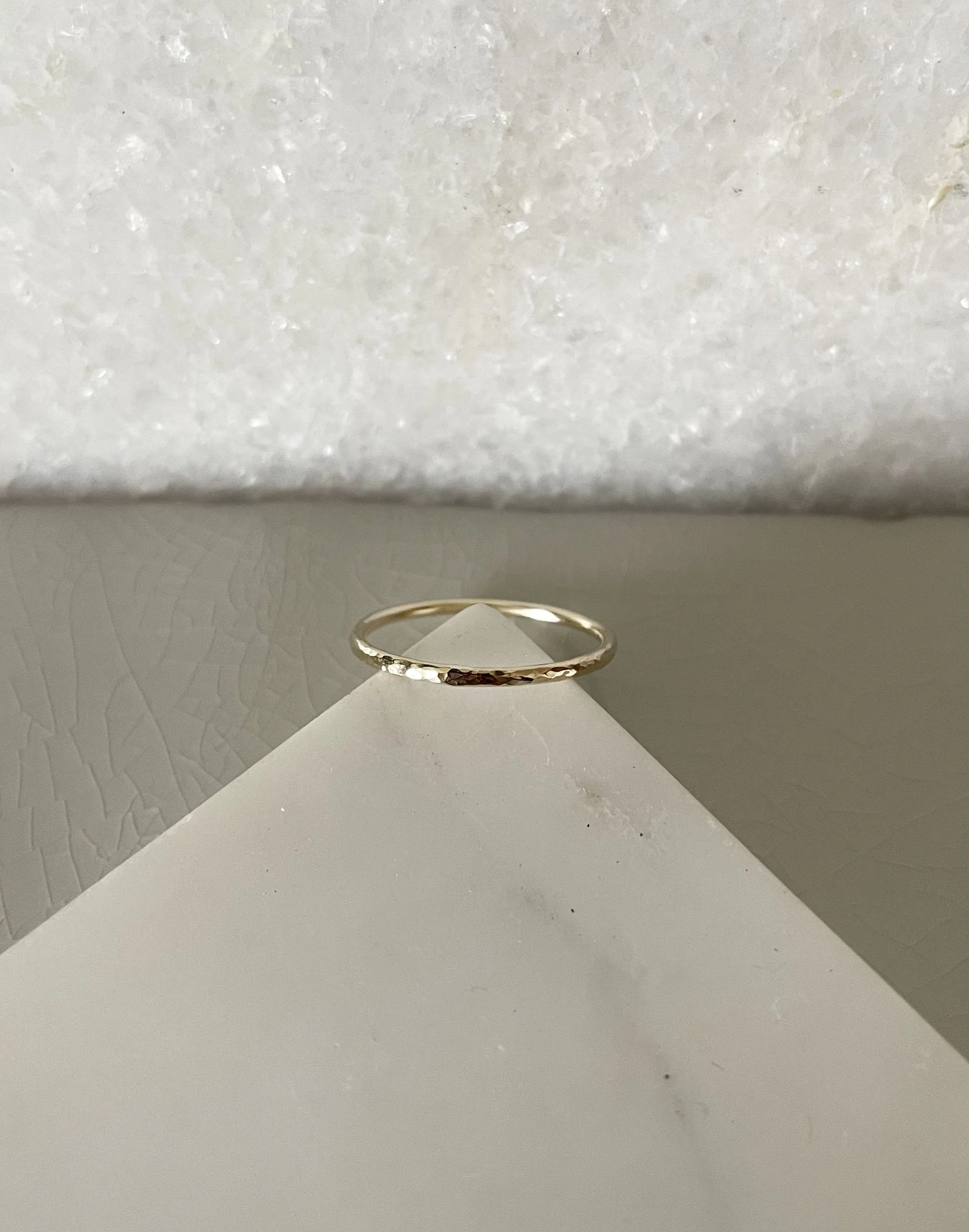 Gold Hammered Stacker Ring1.jpg