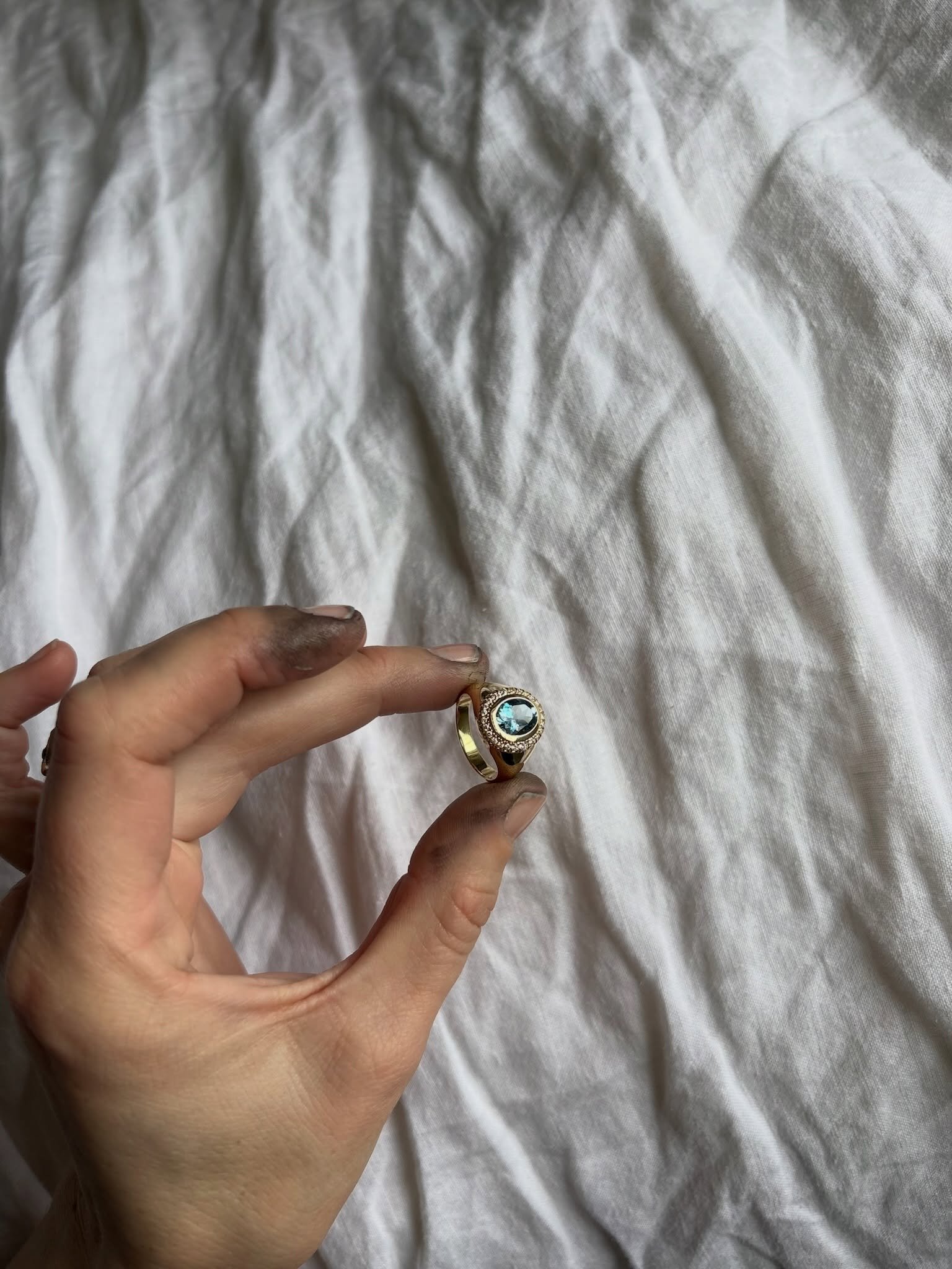 Designed and crafted for a special couple in Australia 🤍

Eddie and Willa knew exactly what they wanted &mdash; something that couldn&rsquo;t belong to anyone else. A ring full of personality, colour, and a lifetime of shared stories.

From our very