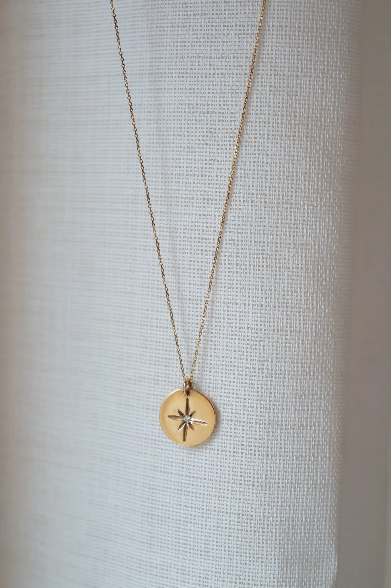 Gold Stella Disc Necklace
