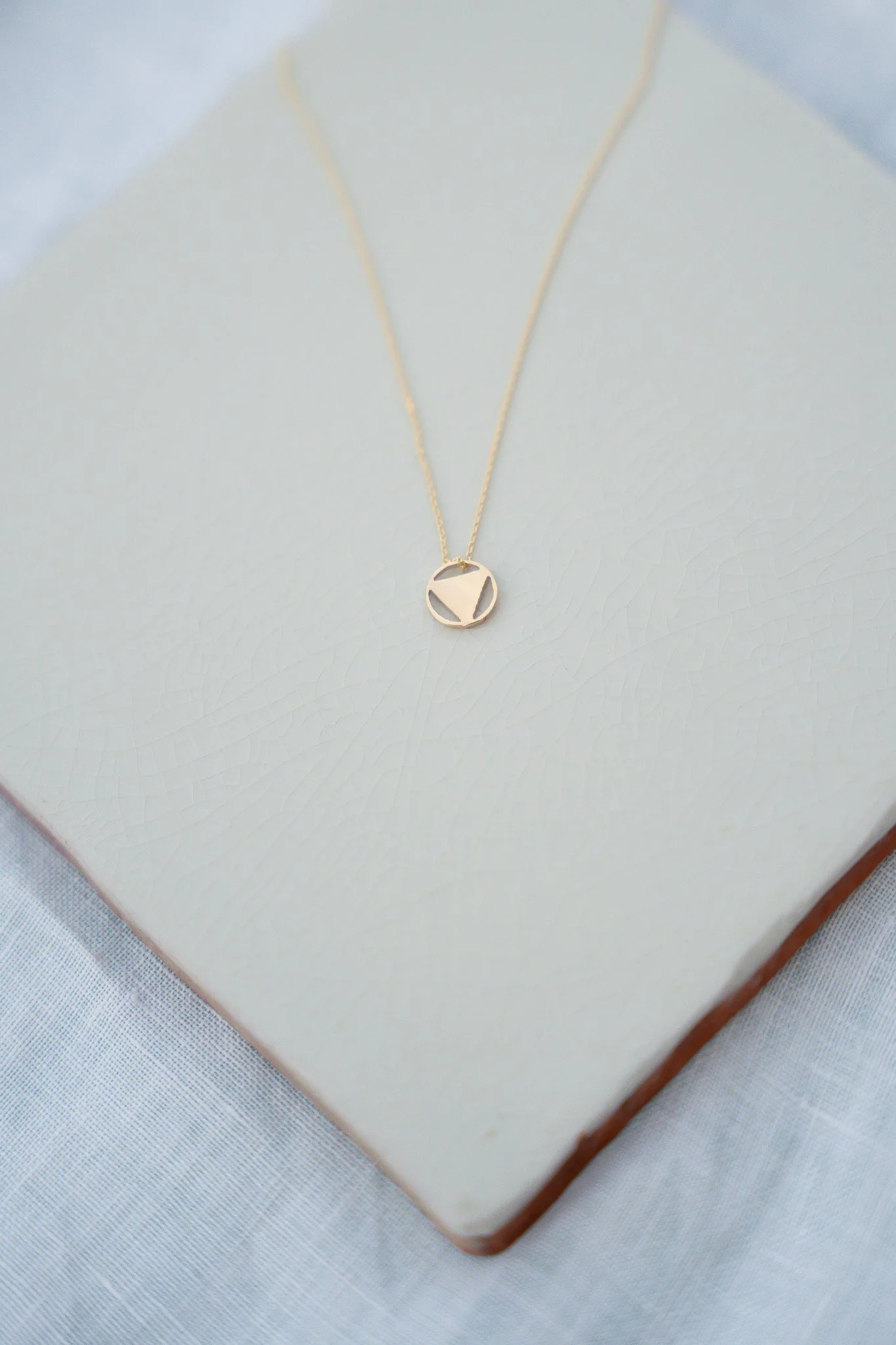Gold Mini Elements Disc Necklace
