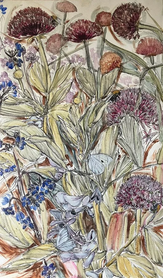 Broad bean and Ginger Bees - Original