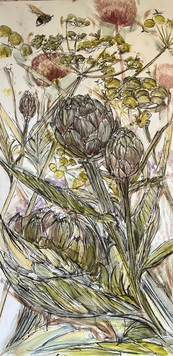 SPRING - Globe Artichoke & Bumble Bee Duet