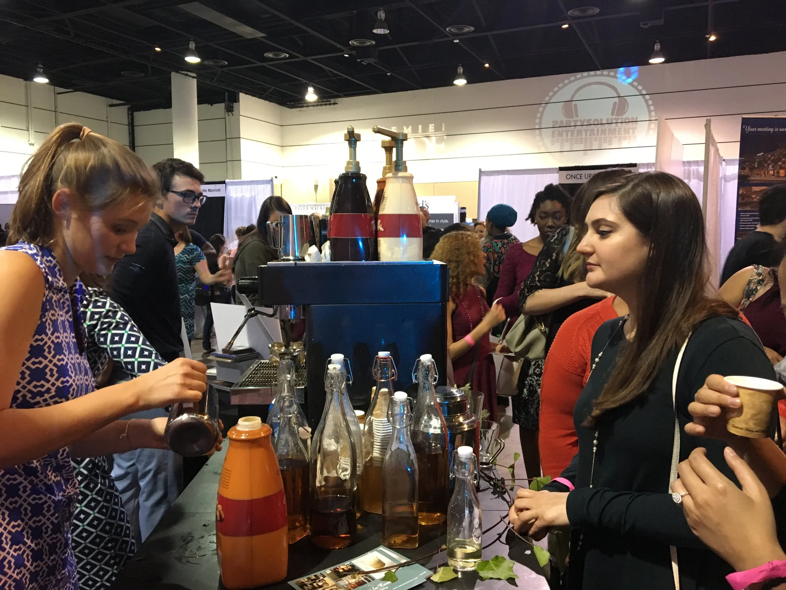 Espresso bar demo for hundreds of beautiful brides-to-be. Specialty coffees for that most special day!