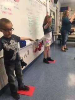 Every child makes their own "tree cookie" timeline of their life.
