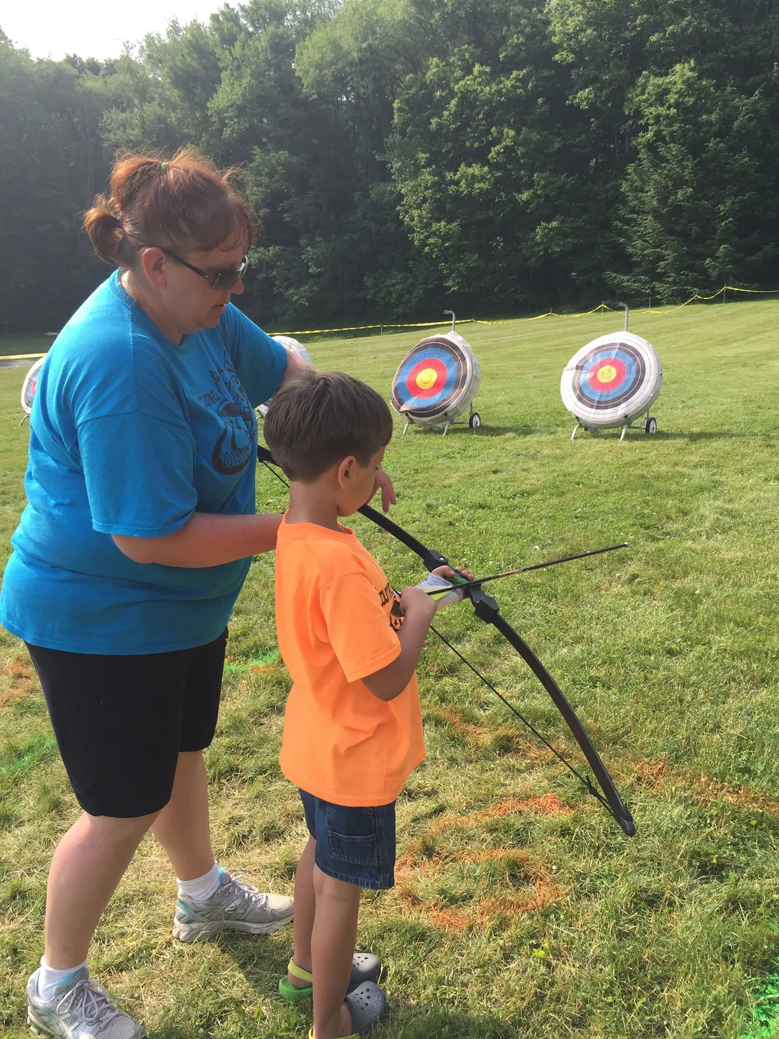 My youngest sometimes struggles with both fine and gross motor skills, but what could be more fun than becoming an archery master in training?